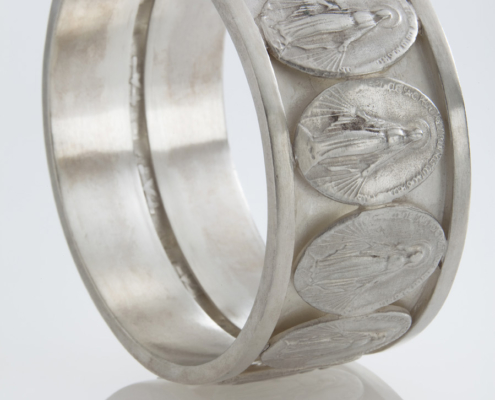 Bracelet Exvoto Argent Médailles de la vierge miraculeuse